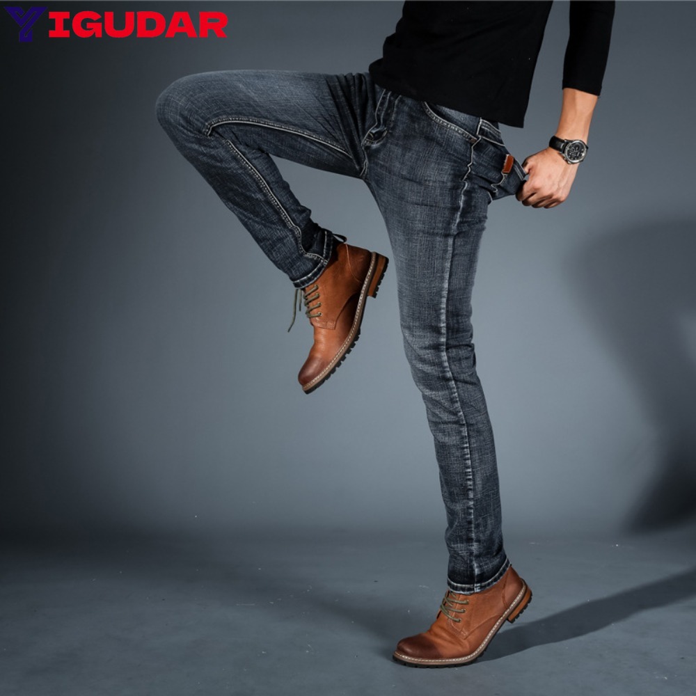Streetwear Brand Jeans - Fashion Minimalist Stretch Jeans Mens Skinny