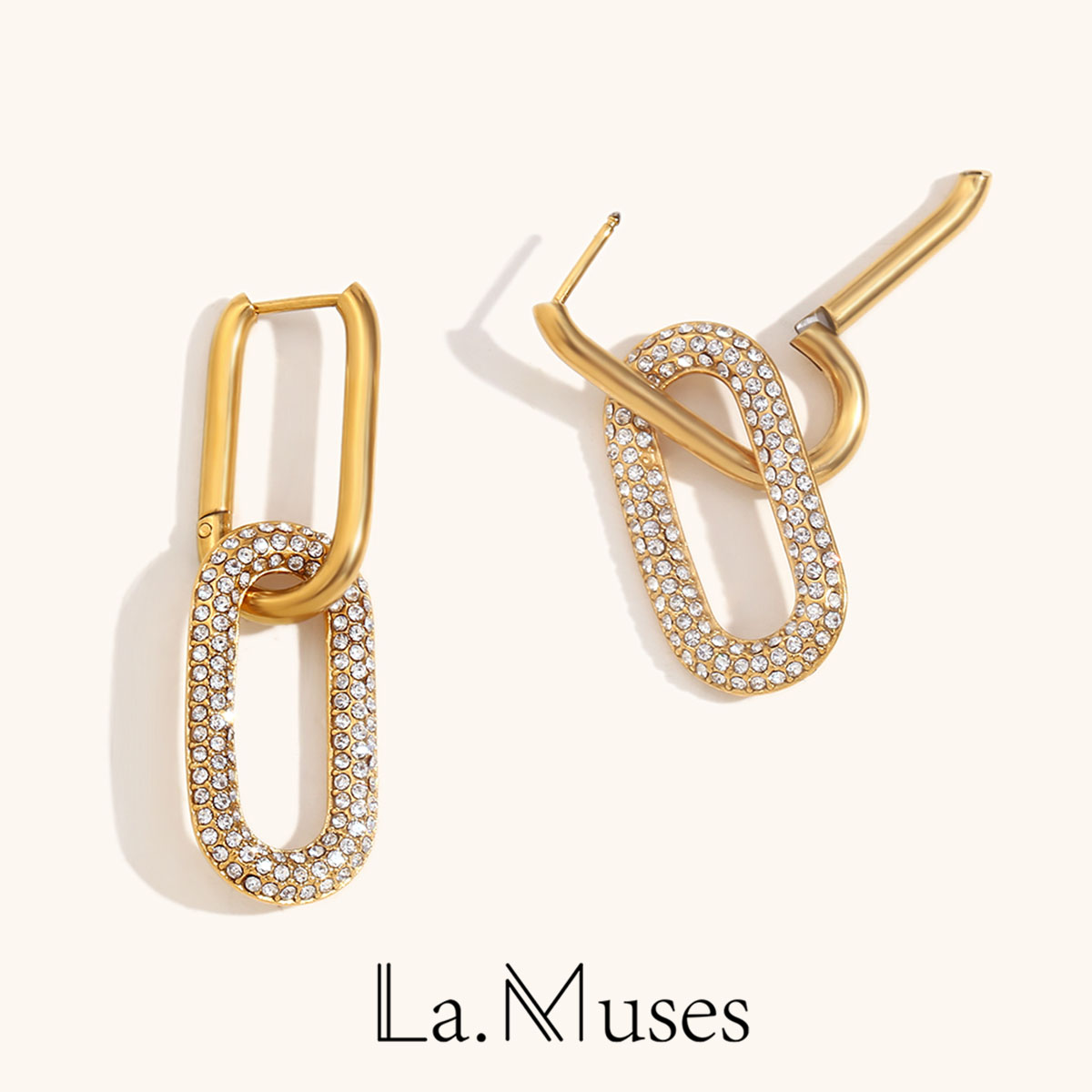 Streetwear Brand Accessories - La.Muses Retro Double Loop Design Drop