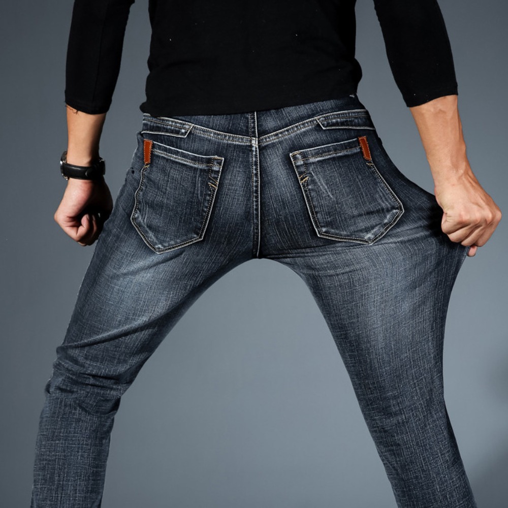 Fashion Minimalist Stretch Jea - Streetwear Brand Jeans บทวิจารณ์และราคา