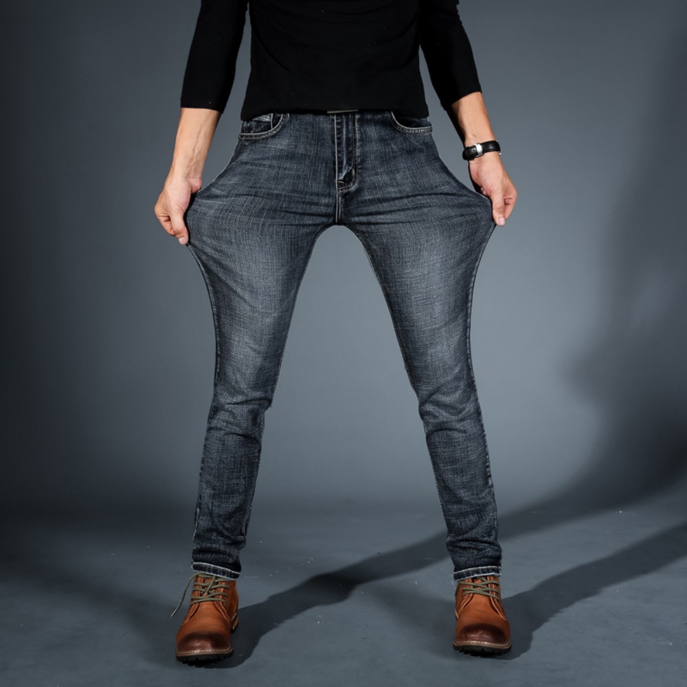 Fashion Minimalist Stretch Jea - Streetwear Brand Jeans บทวิจารณ์และราคา