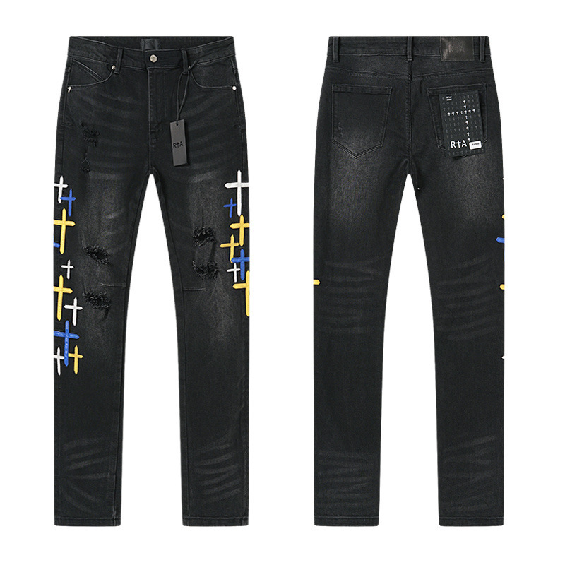 RTA Brand Men's Slim Fit Paint - Streetwear Brand Jeans บทวิจารณ์และราคา