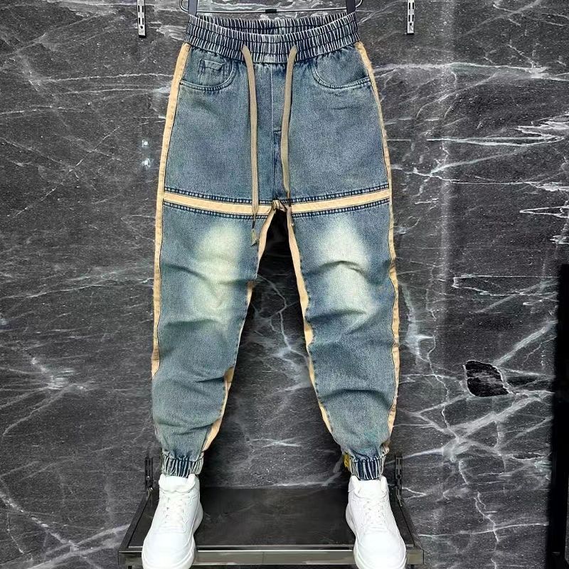 2024 New Harem Pants Spliced C - Streetwear Brand Jeans บทวิจารณ์และราคา