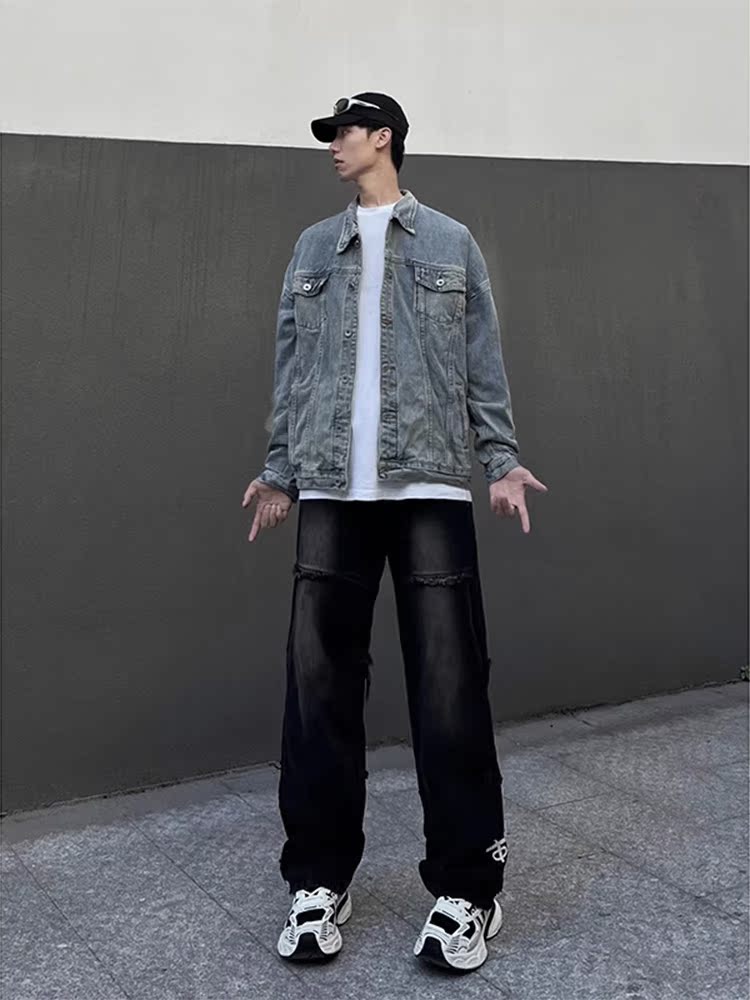 American Vibe Print Men's Jean - Streetwear Brand Jeans บทวิจารณ์และราคา