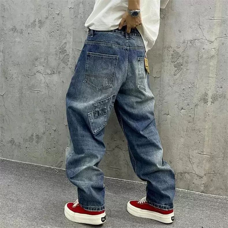 Brand Splicing Jeans Autumn Fa - Streetwear Brand Jeans บทวิจารณ์และราคา