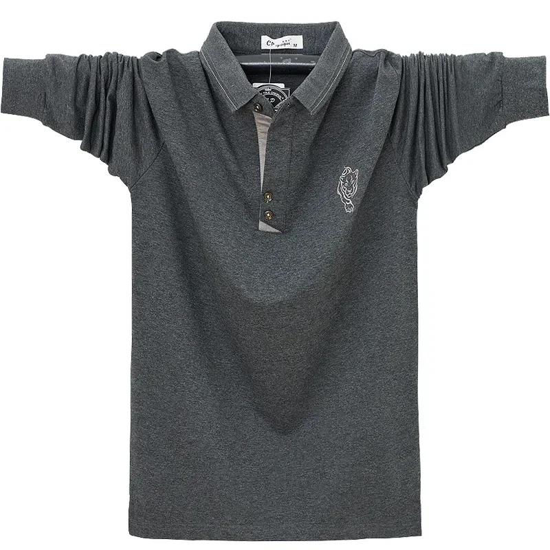 Spring Men Polo Shirts Cotton  - Streetwear Brand China บทวิจารณ์และราคา