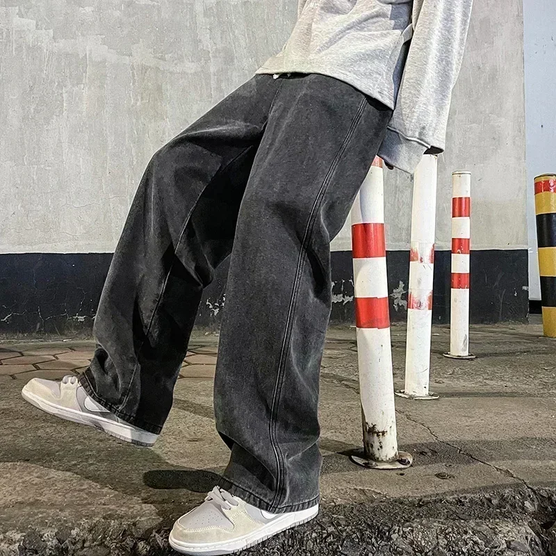 New Streetwear Loose Jeans Men - Streetwear Brand Jeans บทวิจารณ์และราคา