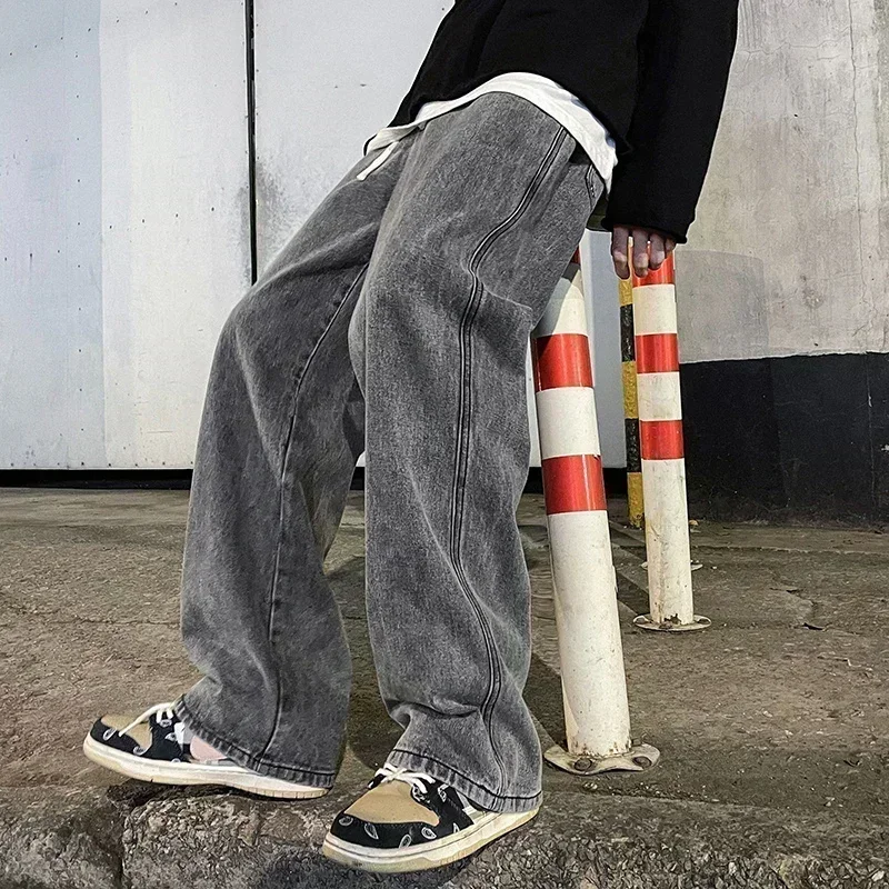 New Streetwear Loose Jeans Men - Streetwear Brand Jeans บทวิจารณ์และราคา