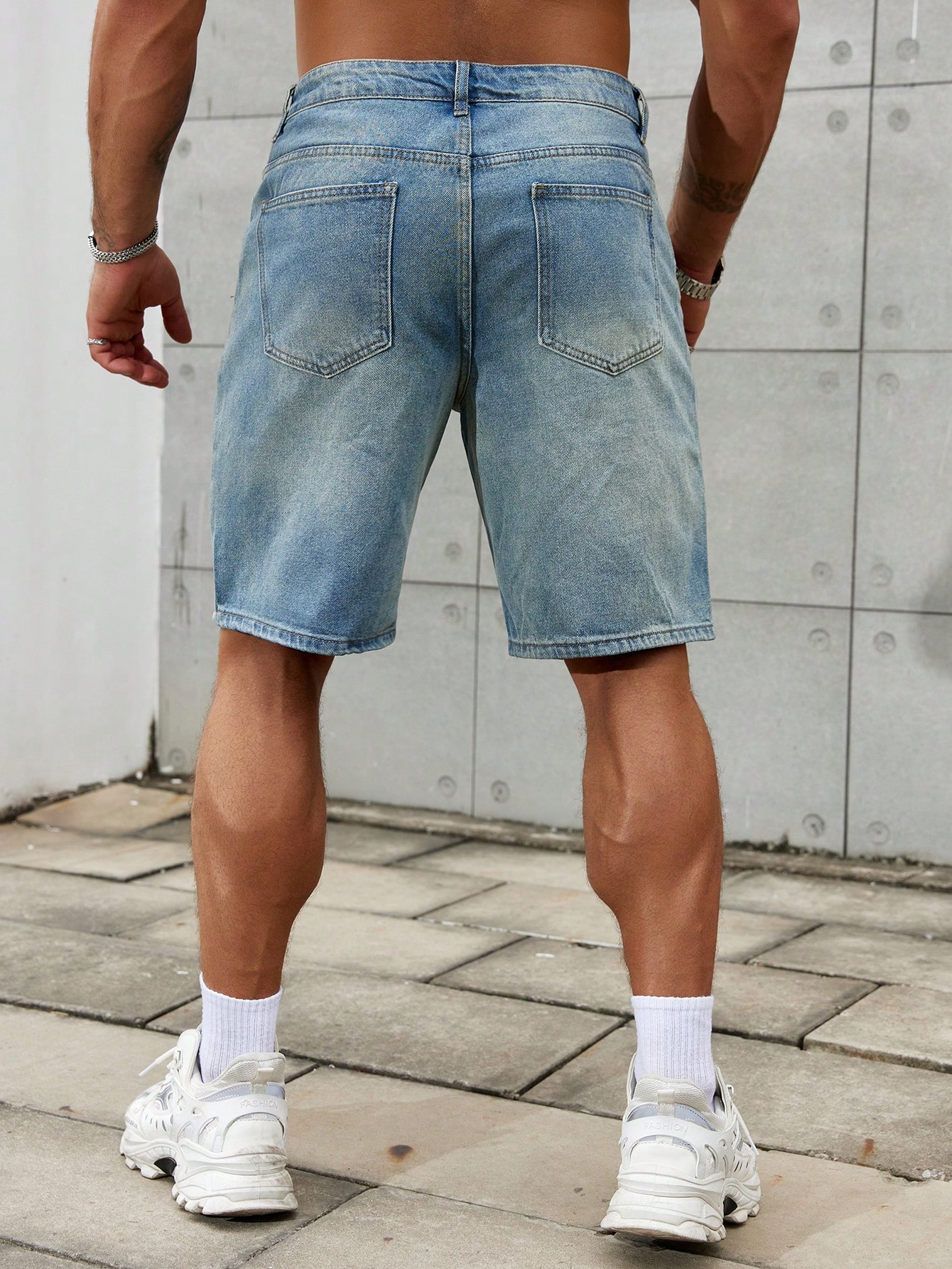 New Fashion Mens Ripped Short  - Streetwear Brand Jeans บทวิจารณ์และราคา