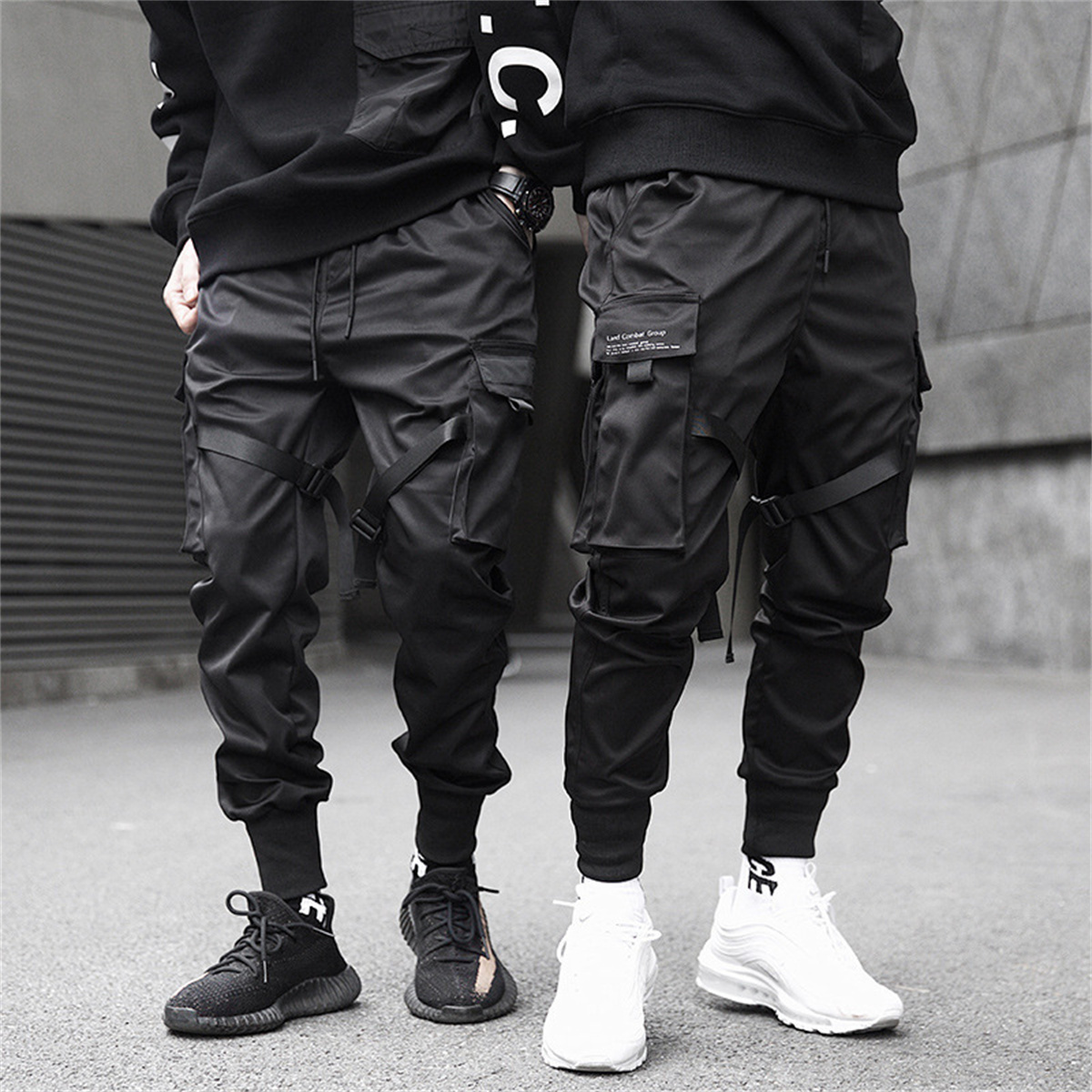 Black Hip Hop Cargo Pants Summ - Streetwear Brand China บทวิจารณ์และราคา