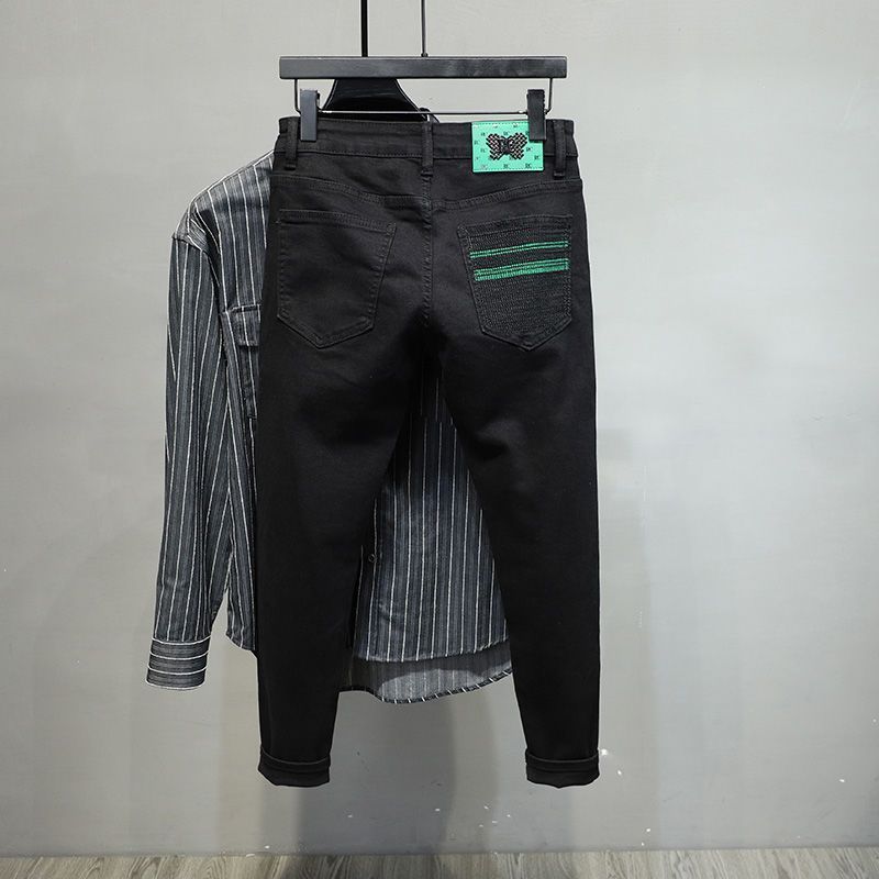 Luxury Brand Men Jeans Men's B - Streetwear Brand Jeans บทวิจารณ์และราคา