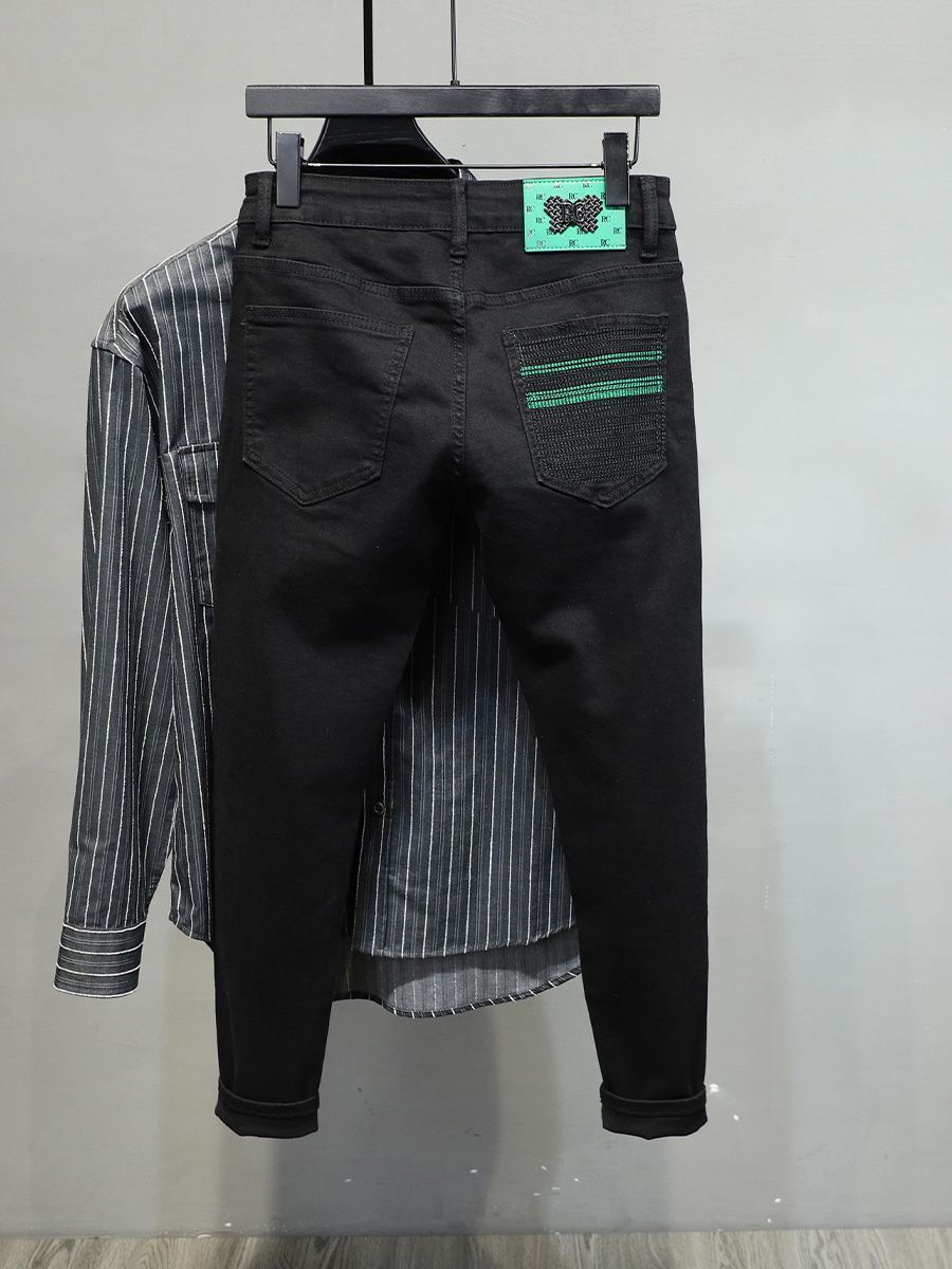 Luxury Brand Men Jeans Men's B - Streetwear Brand Jeans บทวิจารณ์และราคา