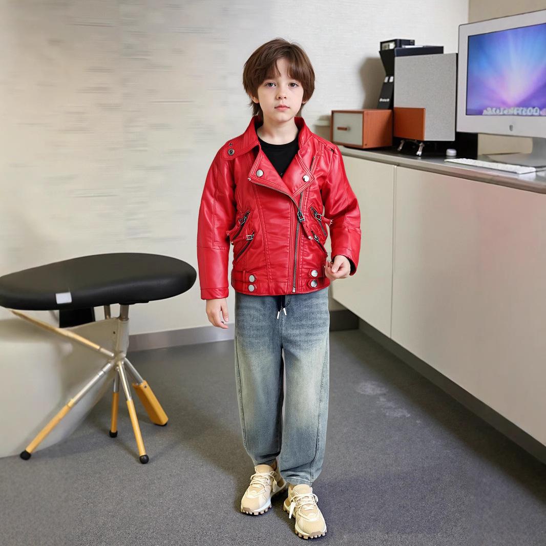 2-12Y NEW YEAR Boys Girls Red  - Streetwear Brand Red Logo บทวิจารณ์และราคา